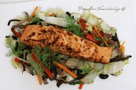 Salade de saumon à la plancha